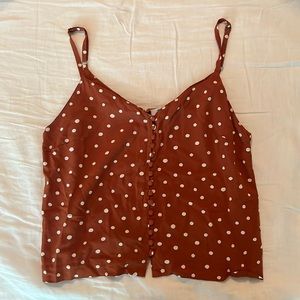 Madewell Polka Dot Burned Orange Size 2 Tank
